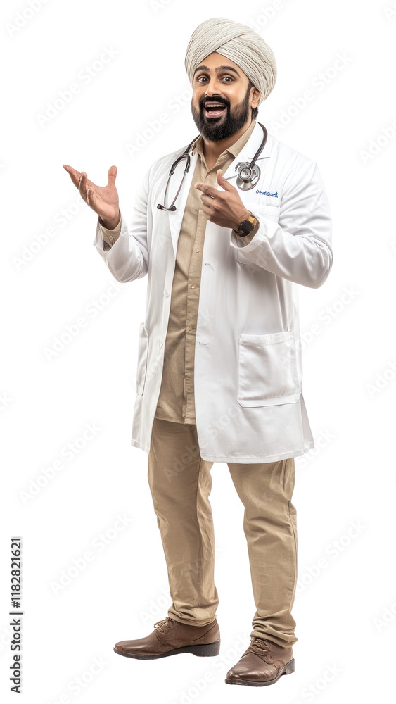 PNG A tall smart Punjabi doctor in modern outfit talking white coat male. PNG A tall smart Punjabi doctor in modern outfit talking white coat male.
