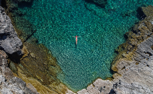 Girl Enjoying the Tranquility of the Lagoon photo