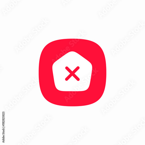 delete house icon sign vector