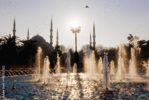 fountain in the center of istanbul photo