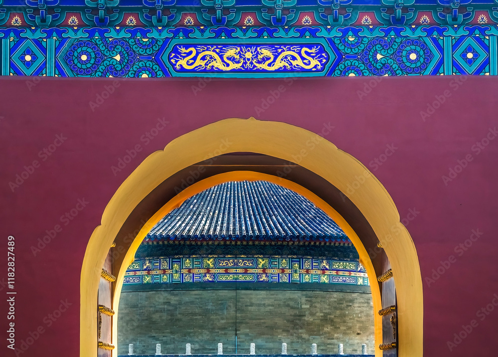 Φωτογραφία Gate Details Imperial Vault, Temple of Heaven, Beijing, China