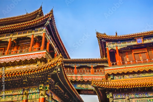 Yonghe Temple, Beijing, China. Built in 1694, . photo