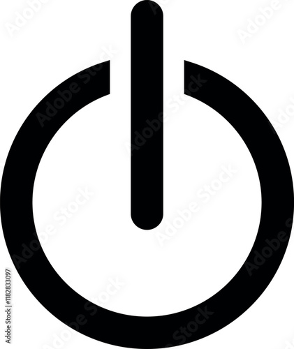 Power button icon. Web signs and symbols.