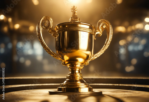 success bsite victory ader golden luxury prestige setting industrial symbol achievement space copy cup concept gold elegant trophy prize first best sport winner winning triumph celebration purple photo