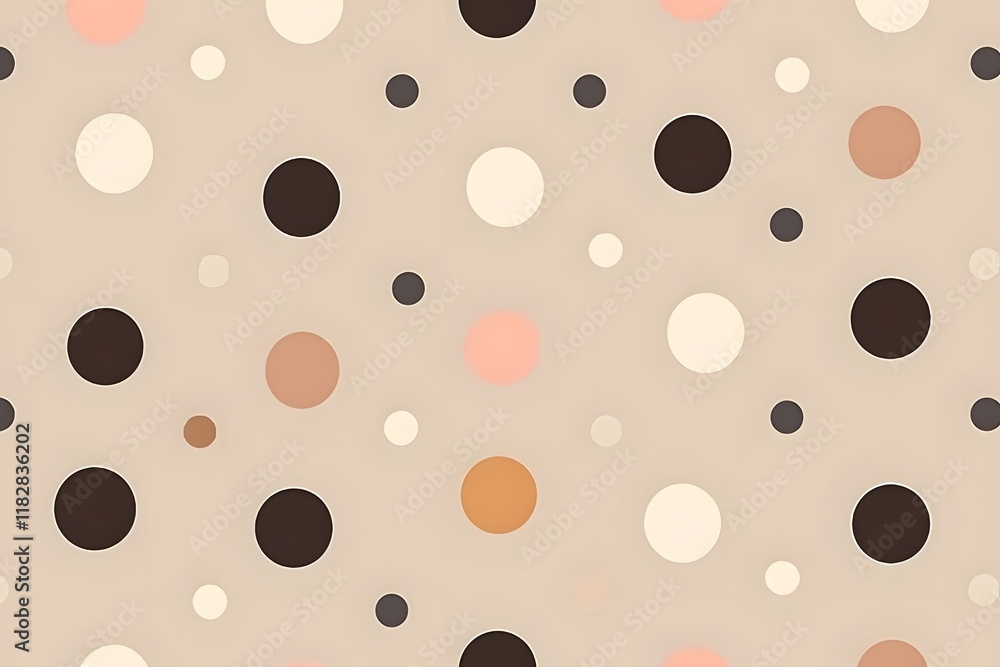 Beige Background with Multi-Colored Circle Pattern Beige Background with Multi-Colored Circle Pattern