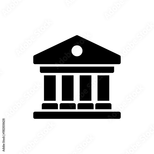 Bank icon vector illustration. Bank sign and symbol, museum, university