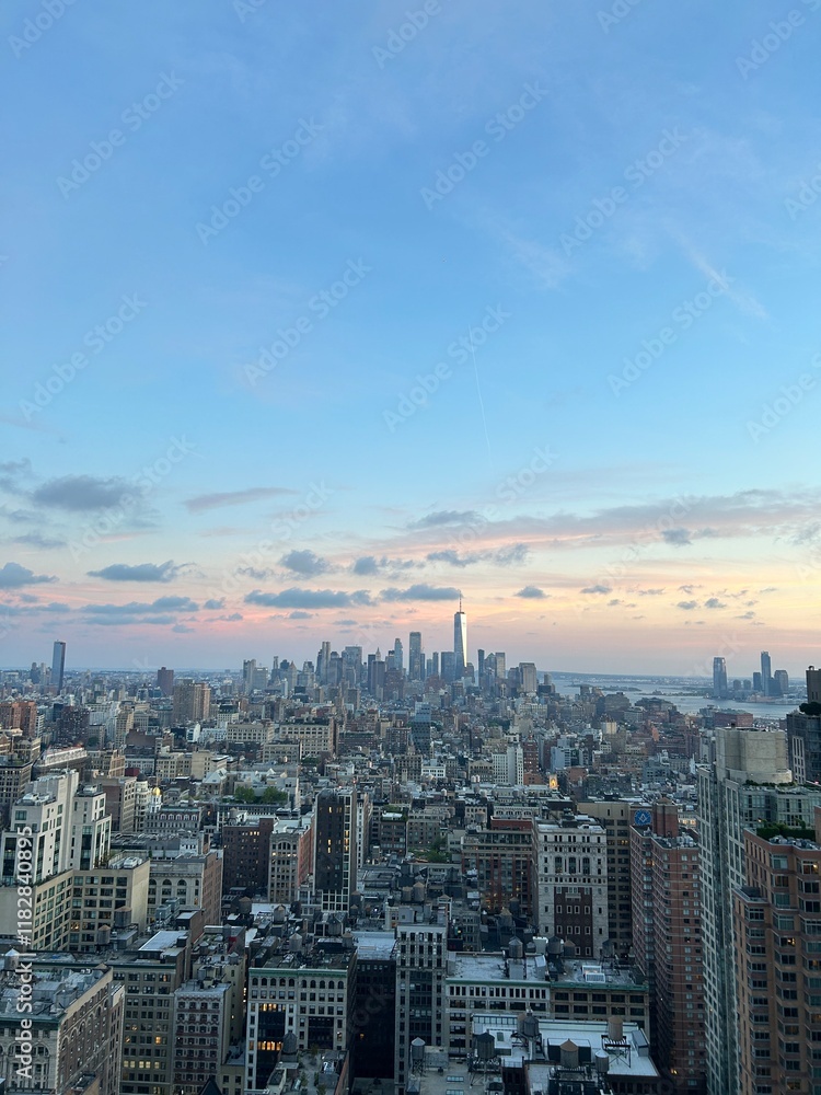 Obraz premium New york city sunset