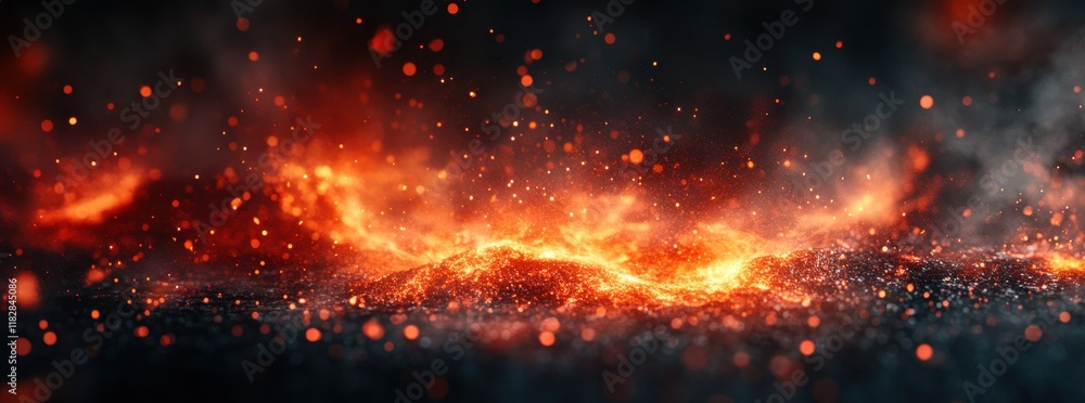Fiery Abstract Background with Erupting Lava and Glowing Sparks Creating a Dramatic and Intense Visual for Creative Projects and Designs Fiery Abstract Background with Erupting Lava and Glowing Sparks Creating a Dramatic and Intense Visual for Creative Projects and Designs
