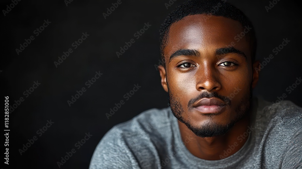 Man in Gray Long Sleeve Shirt Minimalist Design Mock Up Portrait Man in Gray Long Sleeve Shirt Minimalist Design Mock Up Portrait
