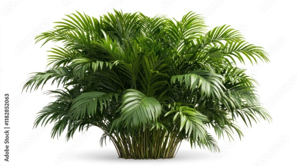 Lush Parlor Palm, isolated, white background, greenery, home decor Lush Parlor Palm, isolated, white background, greenery, home decor