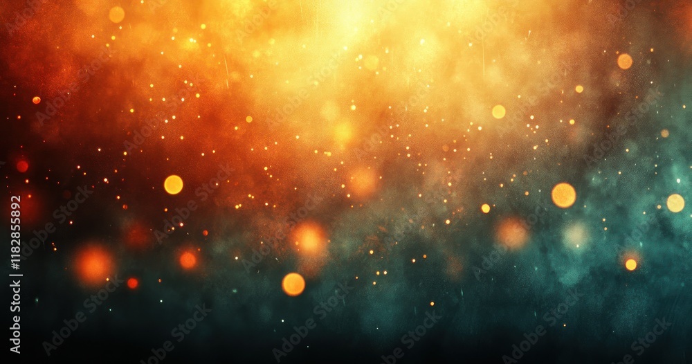 Fototapeta premium Vintage Film Texture Background with Bokeh Light Effects and Dark Tone