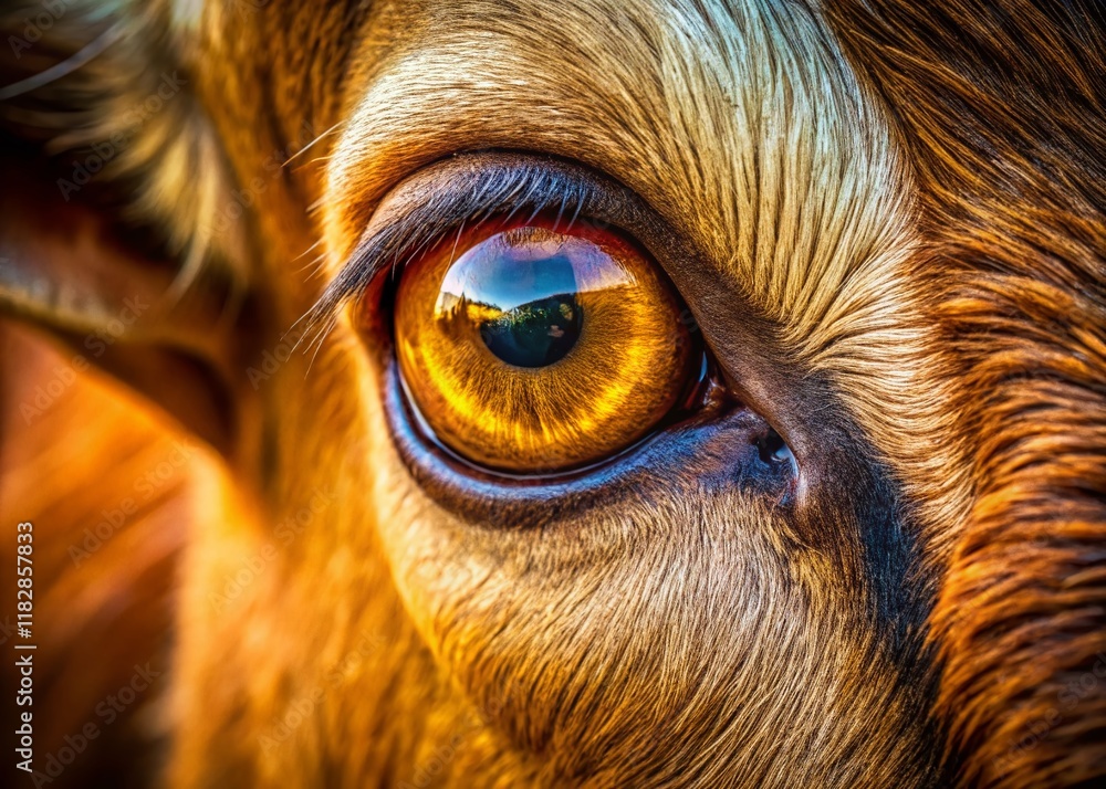 Extreme Close-Up of a Goat's Eye: Intricate Detail and Texture in Nature Extreme Close-Up of a Goat's Eye: Intricate Detail and Texture in Nature