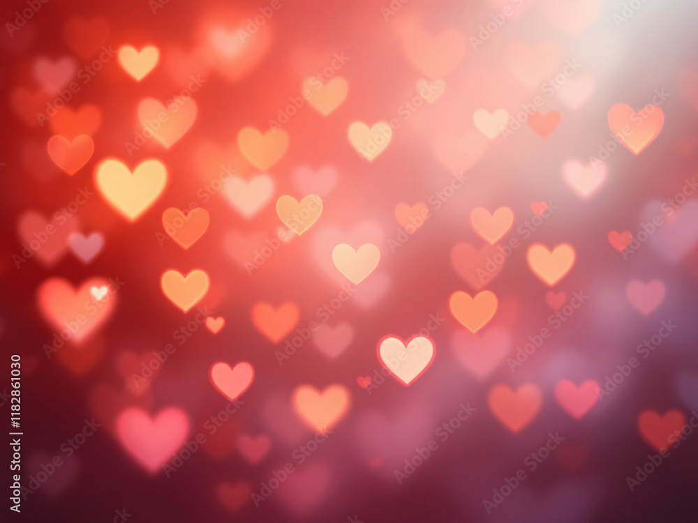 Hearts bokeh on pink background. Hearts bokeh on pink background.