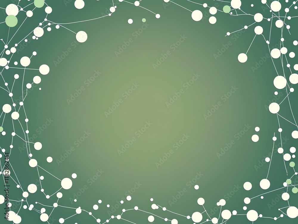 soft gradient green background decorated with white and green dots and lines around the boarders soft gradient green background decorated with white and green dots and lines around the boarders