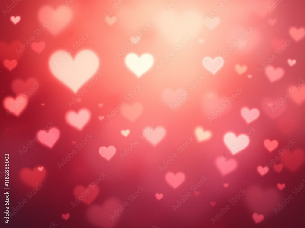 Hearts bokeh on pink background. Hearts bokeh on pink background.