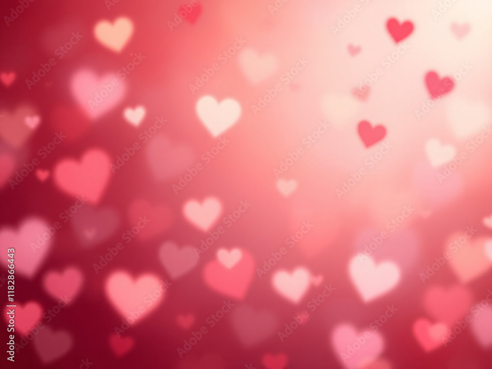 Hearts bokeh on pink background. Hearts bokeh on pink background.
