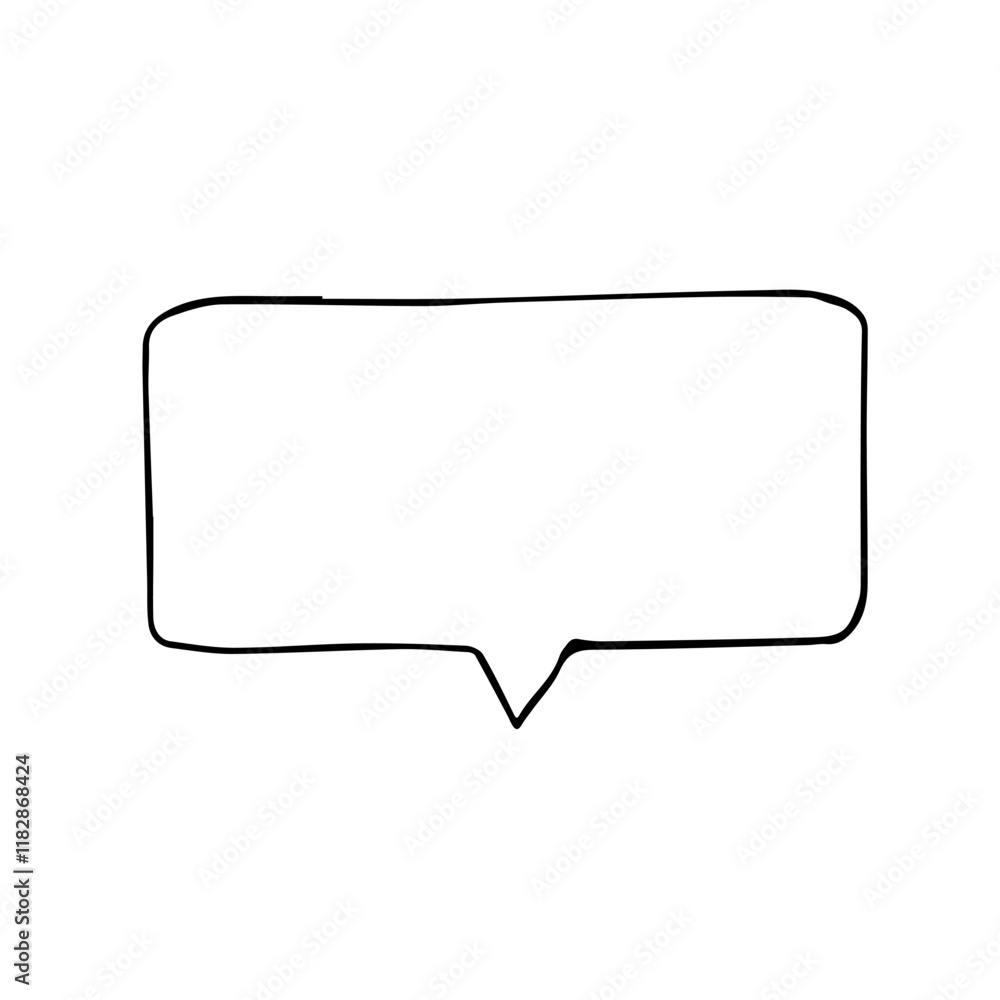 Naklejka premium ペン画の手書き風吹き出し