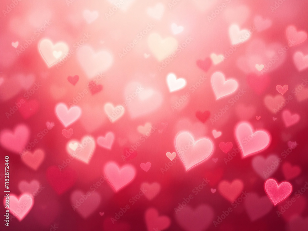 Hearts bokeh on pink background. Hearts bokeh on pink background.