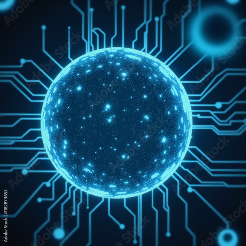 Technology concept background. Generative ai.