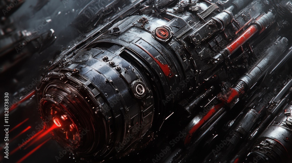 Futuristic spacecraft with intricate mechanical design. Futuristic spacecraft with intricate mechanical design.