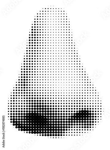 Halftone Human Nose