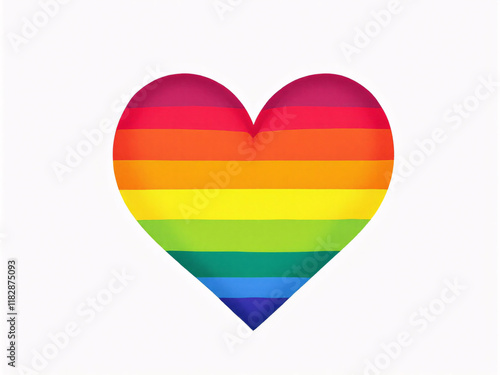 Free Download Rainbow heart symbolizing LGBTQ+ pride and love. - GFXLoad