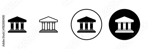 Bank icon vector. Bank sign and symbol, museum, university