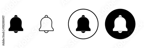 Bell icon vector. Notification sign and symbol for web site design