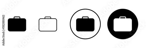 Briefcase icon vector. suitcase sign and symbol. luggage symbol.