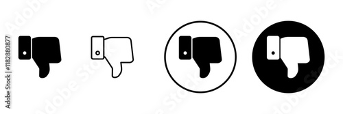 Dislike icon vector. dislike sign and symbol. Hand with thumb down