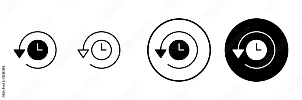 History icon vector. recent event history sign and symbol History icon vector. recent event history sign and symbol