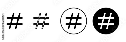 Hashtag icon vector. hashtag sign and symbol