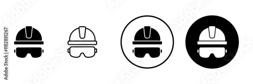 Helmet icon vector. Motorcycle helmet sign and symbol. Construction helmet icon. Safety helmet