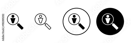 Hiring icon vector. Search job vacancy sign and symbol. Human resources concept. Recruitment