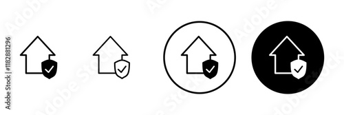 home insurance icon vector. home protection sign and symbol