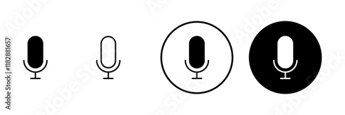 Microphone icon vector. karaoke sign and symbol