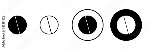 Pills icon vector. capsule icon. Drug sign and symbol