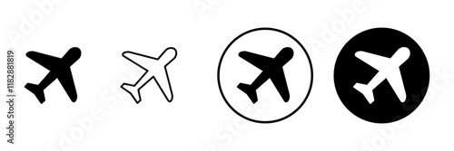 Plane icon vector. Airplane sign and symbol. Flight transport symbol. Travel sign. aeroplane