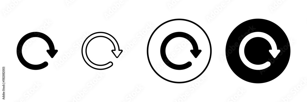 Refresh icon vector. Reload sign and symbol. Update icon. Refresh icon vector. Reload sign and symbol. Update icon.