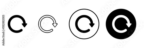 Refresh icon vector. Reload sign and symbol. Update icon.