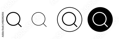 Search icon vector. search magnifying glass sign and symbol