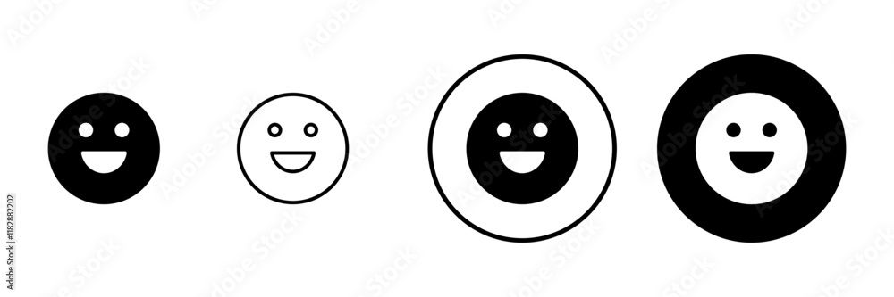 Fototapeta premium Smile icon vector. smile emoticon icon. feedback sign and symbol