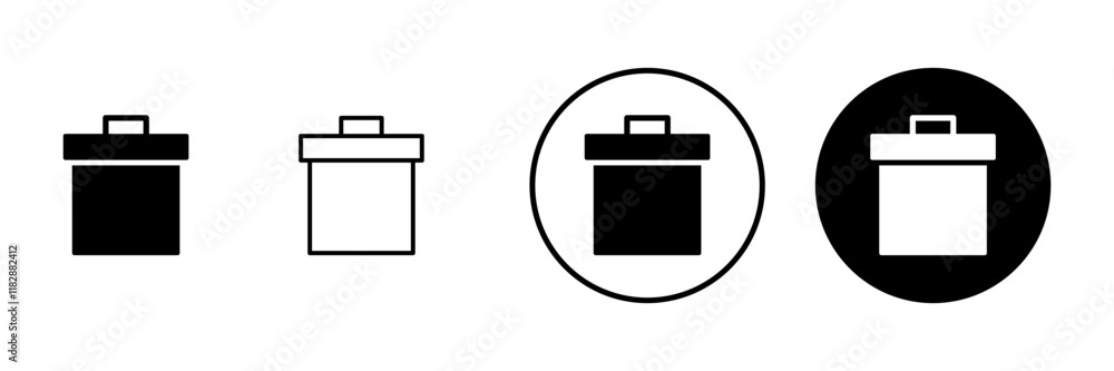 Trash icon vector. trash can icon. delete sign and symbol. Trash icon vector. trash can icon. delete sign and symbol.