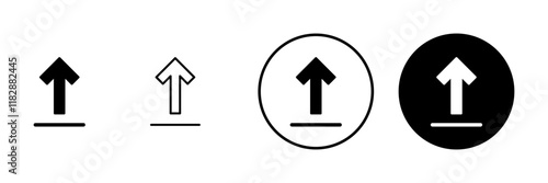 Upload icon vector. load data sign and symbol