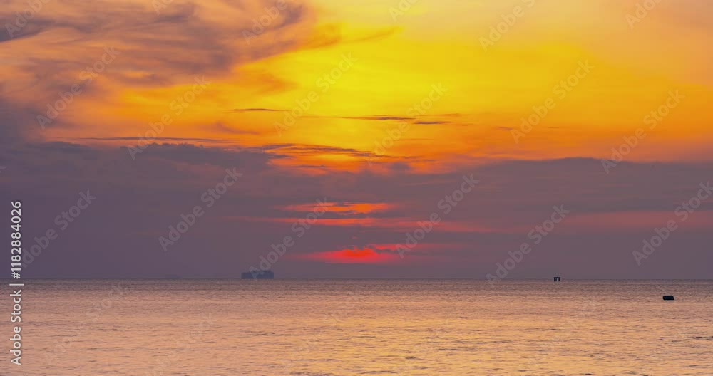 Time lapse of Majestic sunrise clouds over sea landscape,Amazing light of nature cloudscape sky and Clouds moving away rolling colorful sunrise clouds,Footage timelapse,Nature environment background Time lapse of Majestic sunrise clouds over sea landscape,Amazing light of nature cloudscape sky and Clouds moving away rolling colorful sunrise clouds,Footage timelapse,Nature environment background