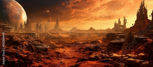 Fantasy alien planet.