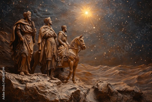 Wise Men Star Night Desert Journey Nativity