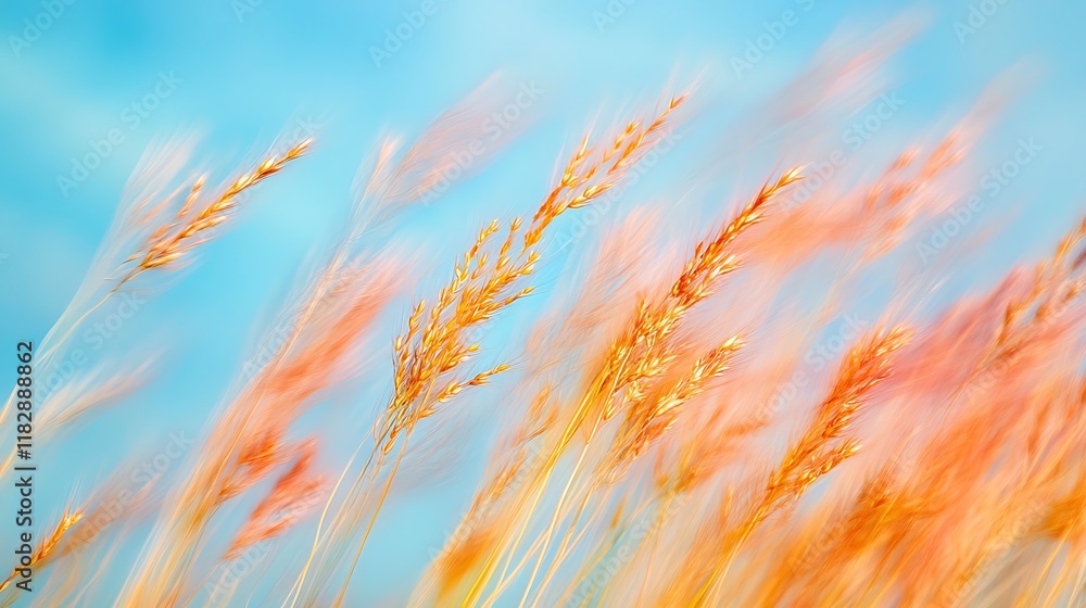 Golden Grass in the Wind: A Serene Nature Photography Golden Grass in the Wind: A Serene Nature Photography