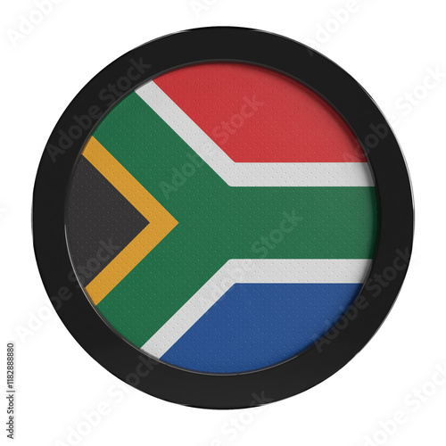 Free Download 3d shield with the flag of South Africa - GFXLoad
