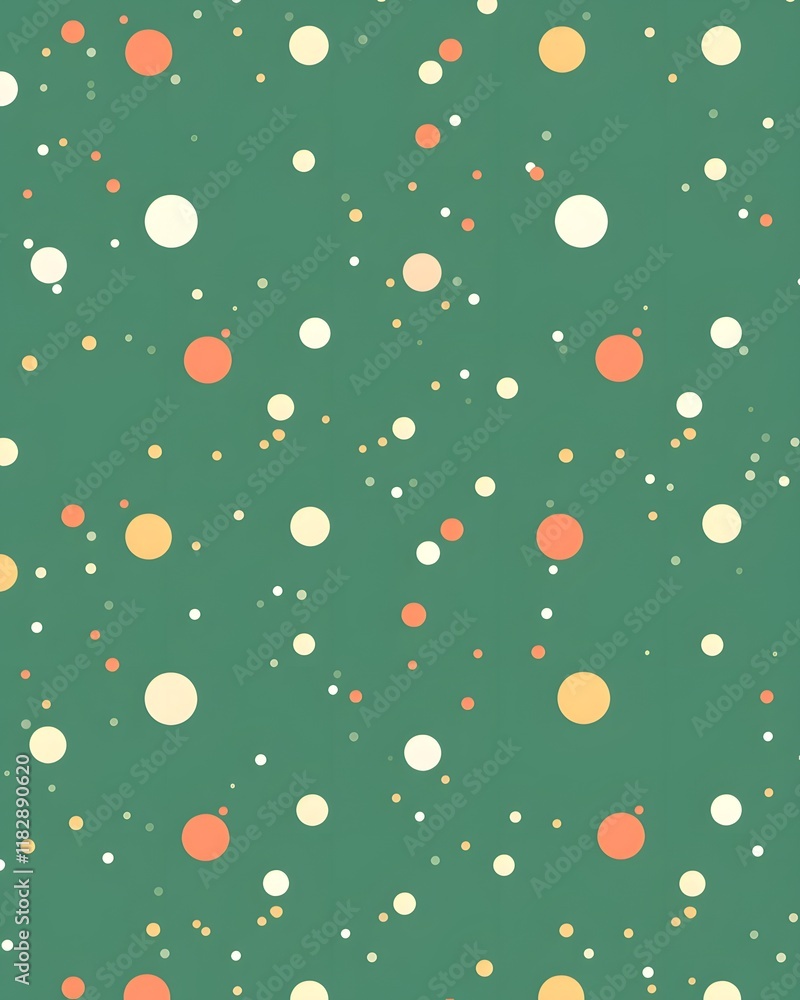 Teal Background with Scattered Circles of Varying Sizes and Colors Teal Background with Scattered Circles of Varying Sizes and Colors